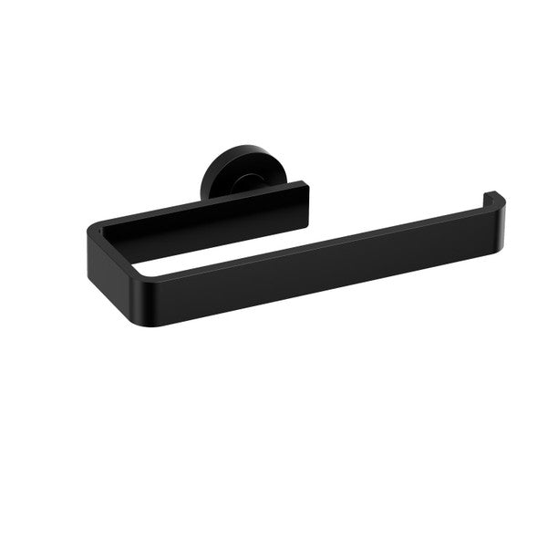 Modern black towel holder with sleek design