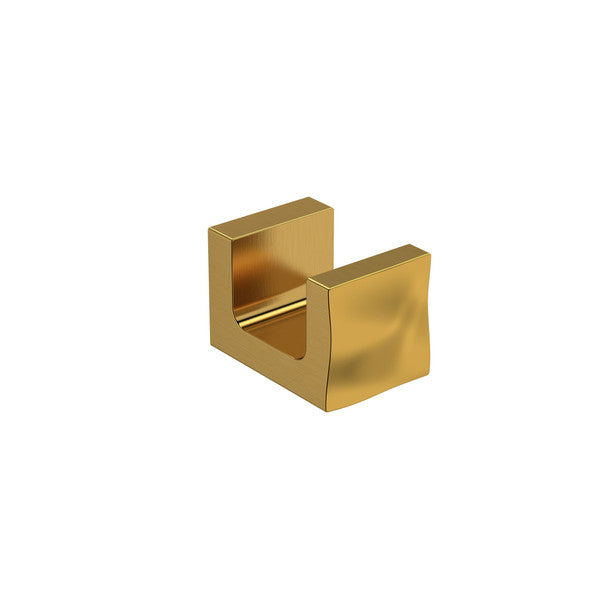 3D rendering of a gold-colored metal hook