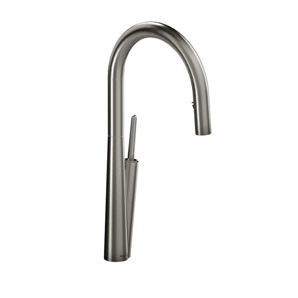 Modern kitchen faucet with a sleek curved design