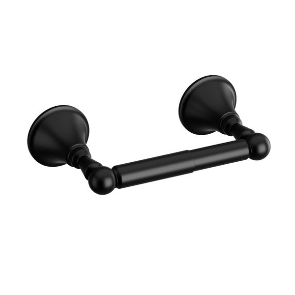 Black towel holder with round mounts