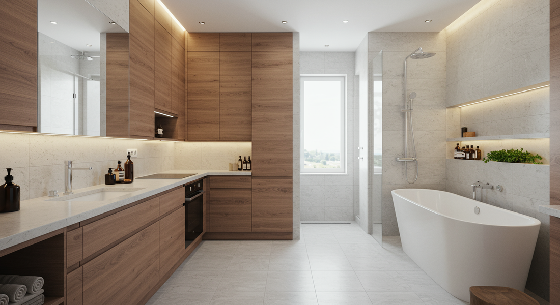 How to Design Bathroom and Kitchen Spaces that Blend Seamlessly in 2025