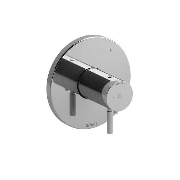 Modern chrome wall-mounted shower valve