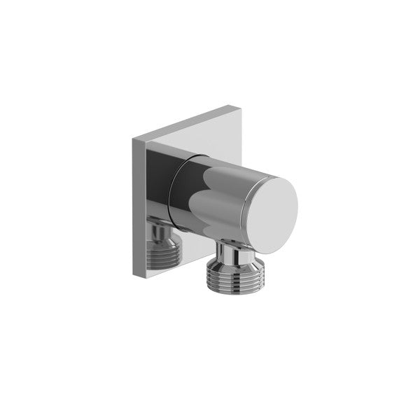 Chrome wall-mounted water valve with a round knob