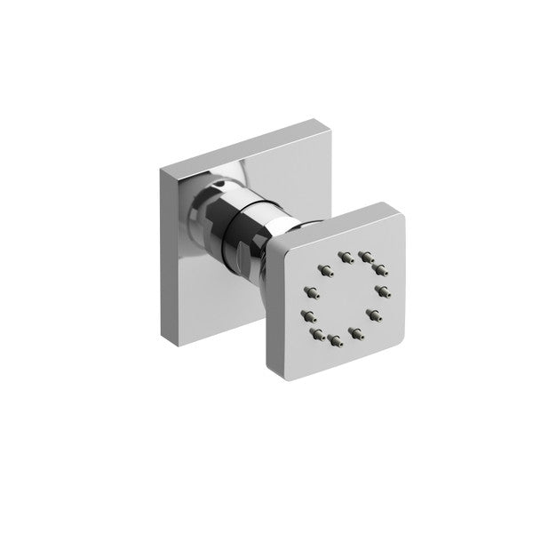 Square chrome showerhead with multiple nozzles