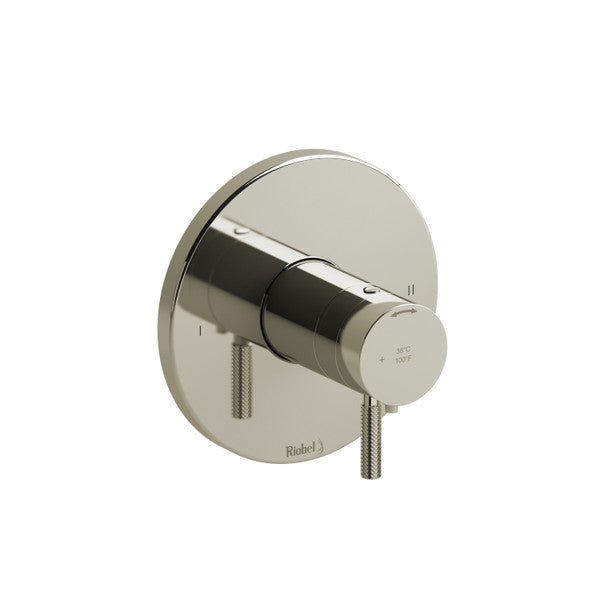 Modern wall-mounted shower valve with a sleek chrome finish