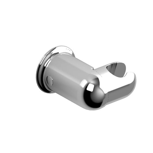 Close-up of a polished silver hook attachment.