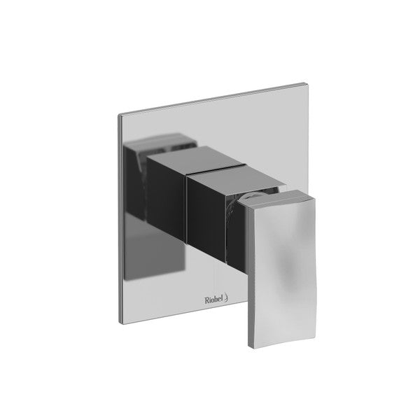 Modern chrome bathroom faucet with square handle