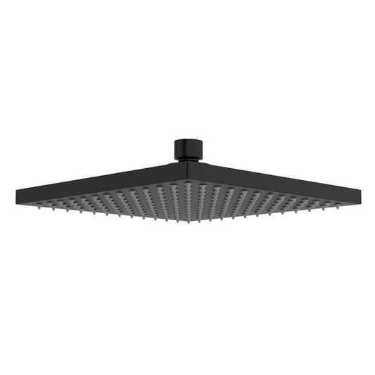Black square showerhead with multiple water nozzles