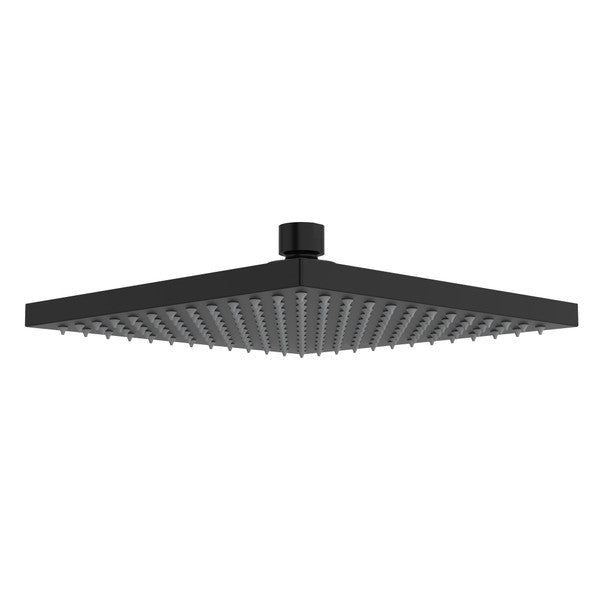 Black square showerhead with multiple water nozzles
