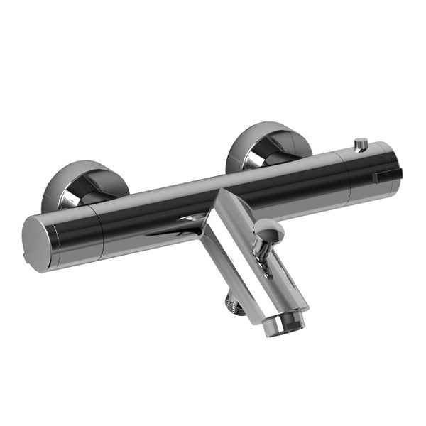 Modern chrome wall-mounted faucet