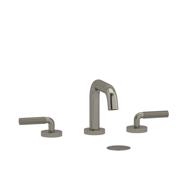 Modern faucet set with two handles and a central spout