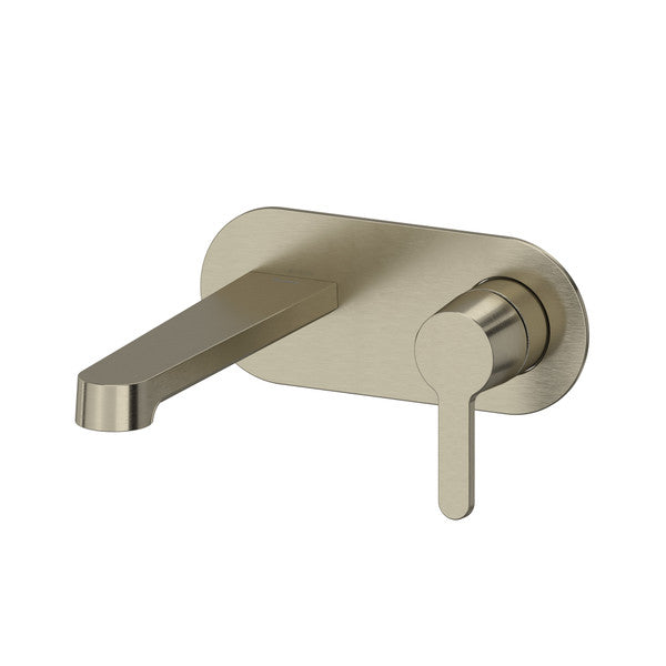 Modern wall-mounted faucet in brushed gold finish