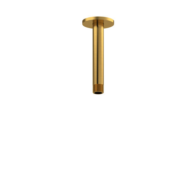 Gold metal rod with a cylindrical shape and a circular base