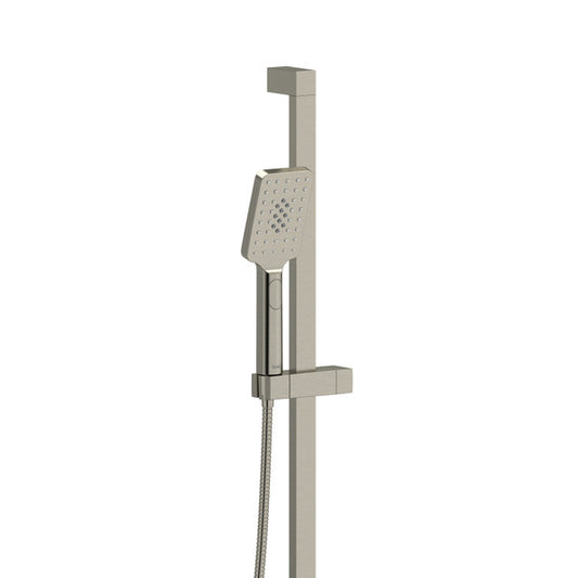 Modern showerhead on a sleek vertical mount