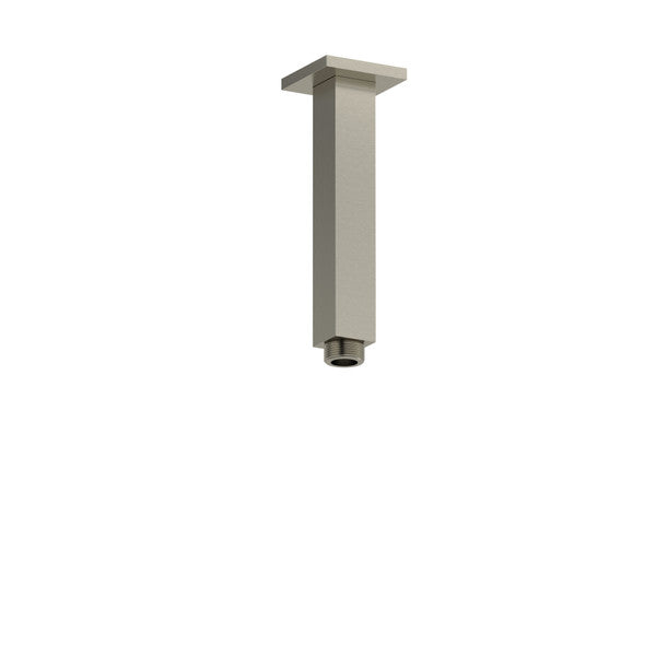 Vertical ceiling fixture with a square base and a cylindrical connector