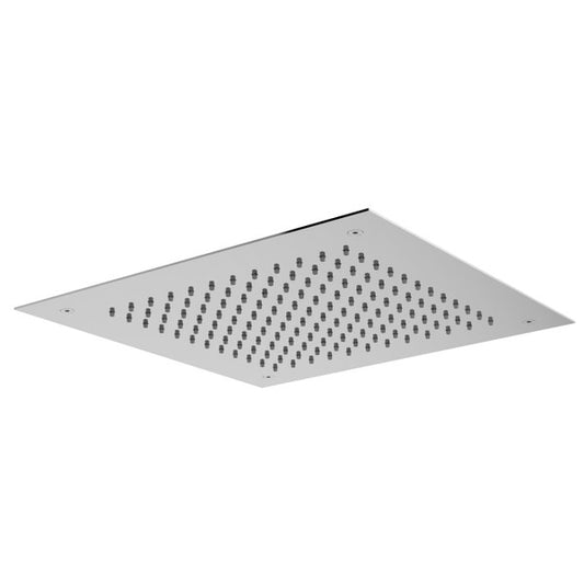 Square ceiling shower head with a perforated design