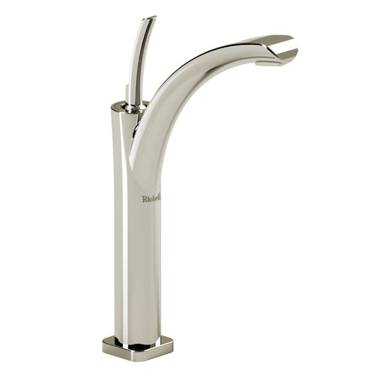 Modern chrome faucet with a sleek design.