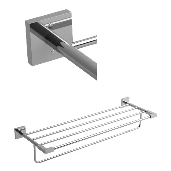 Chrome towel rack with multiple bars