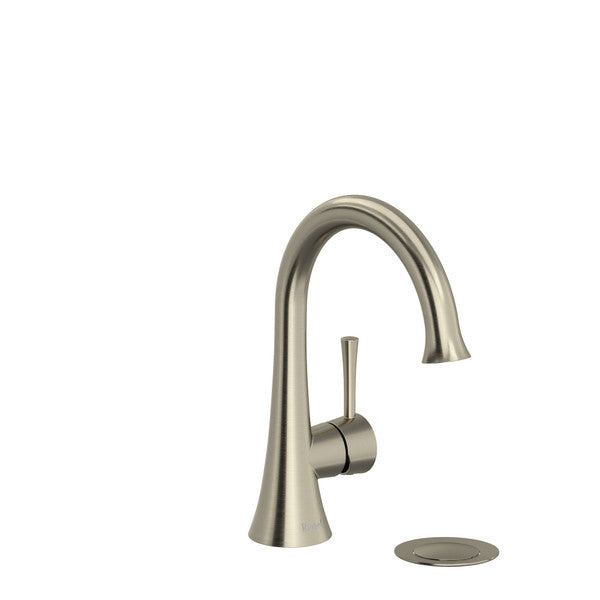 Sleek modern faucet with a curved spout and lever handle