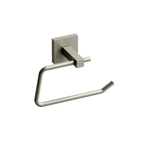 Modern brushed metal toilet paper holder