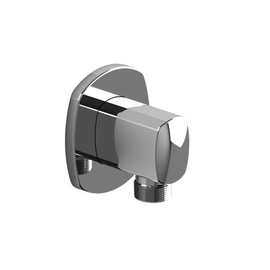 Chrome wall-mounted water tap connector