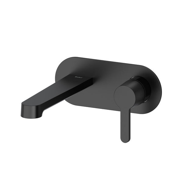 Modern black wall-mounted faucet