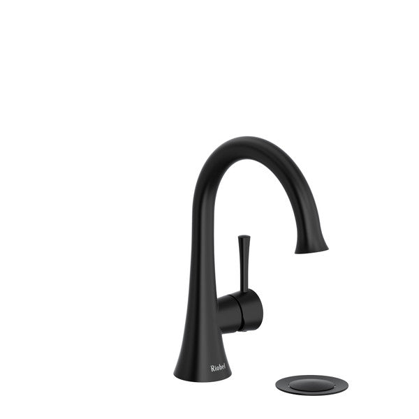 Modern black kitchen faucet with a sleek design