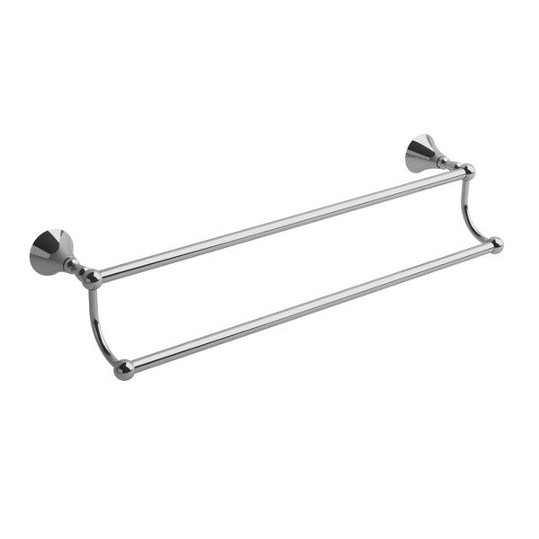 Double chrome towel bar