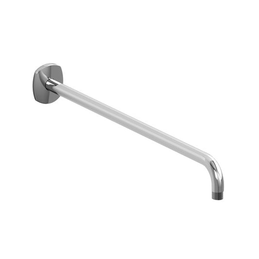 Chrome grab bar for bathroom safety.
