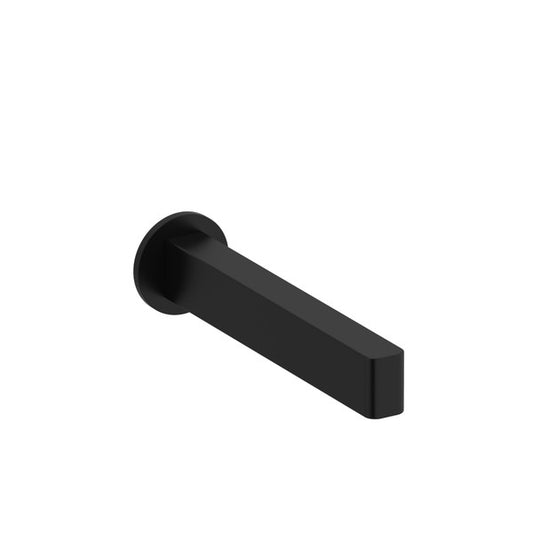 Black modern door handle on a white background