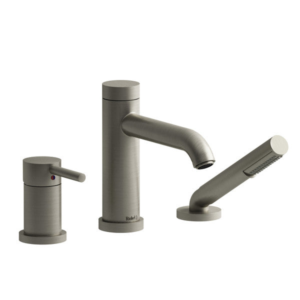 Three modern kitchen faucets in a sleek design.
