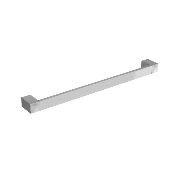 Modern chrome towel rack with square ends