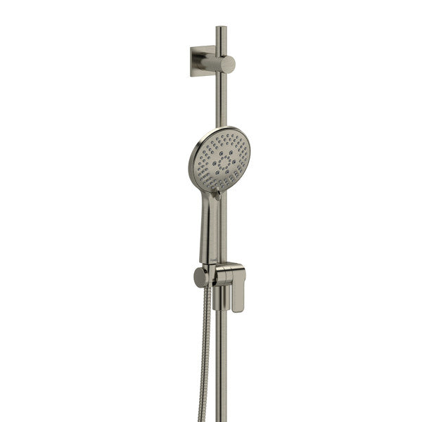 Modern shower head with adjustable height and handheld feature