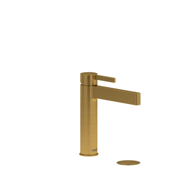 Modern gold faucet with a sleek design