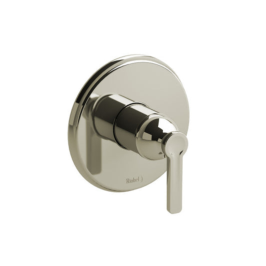 Modern wall-mounted water faucet with a sleek design.