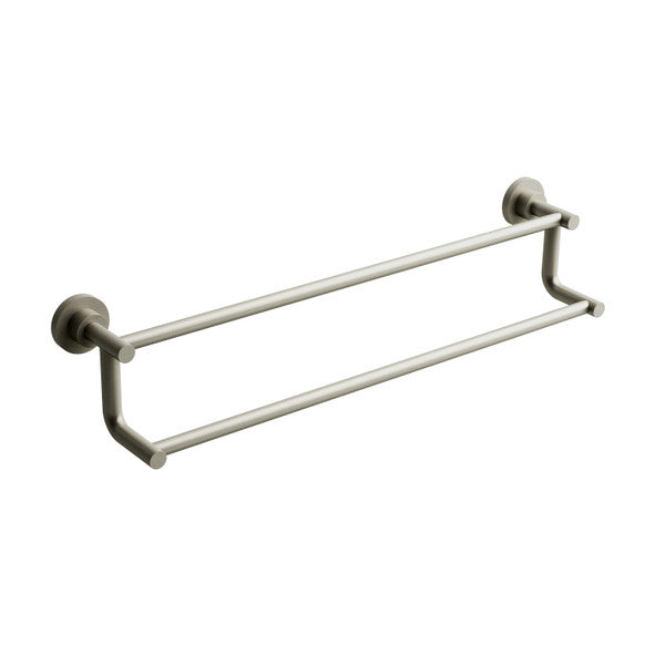Double towel bar mounted on a wall