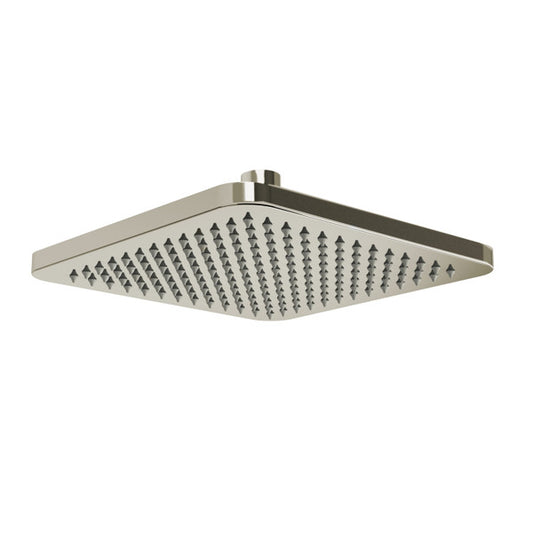 Square rainfall showerhead with multiple water outlets