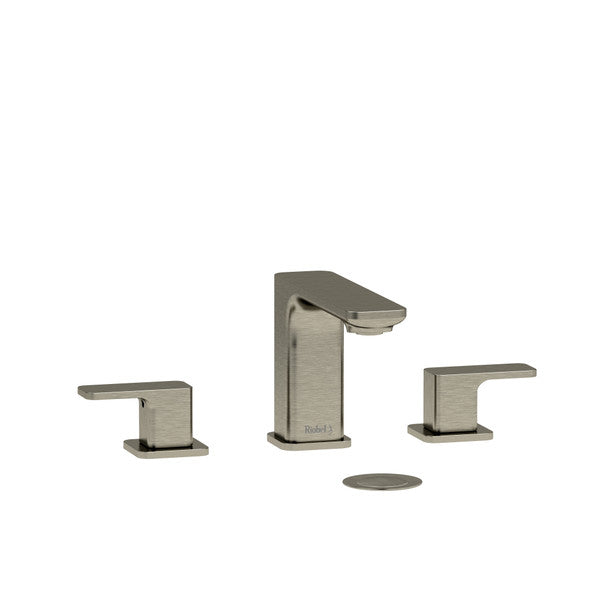 Modern bathroom faucet set with two handles and a spout