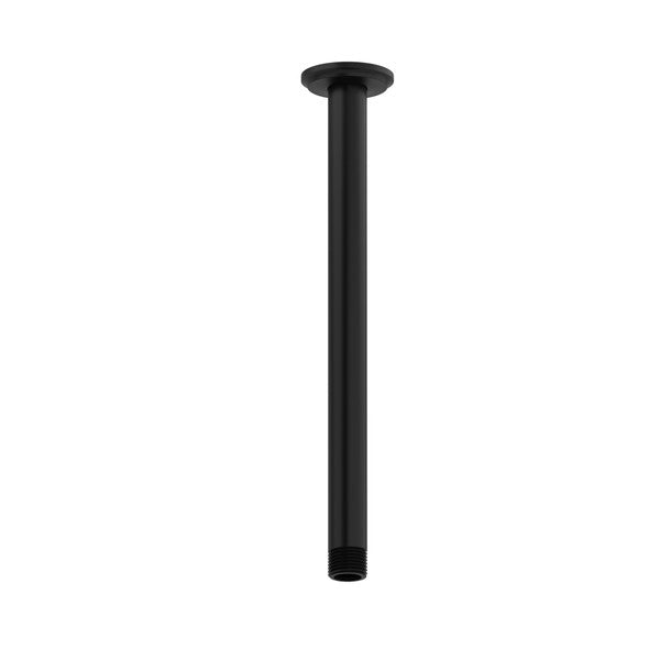 Black vertical pipe on a white background