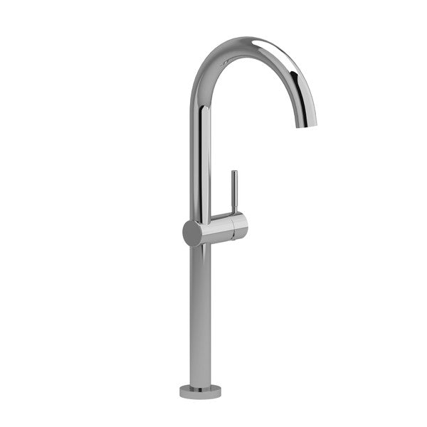 Modern chrome kitchen faucet with a sleek design