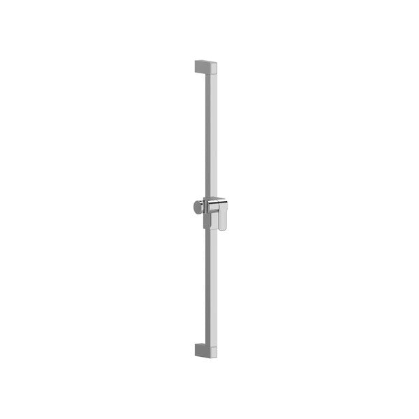 Vertical metal shower slide bar with adjustable mount