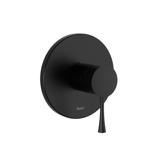 Modern black wall-mounted faucet with streamlined design