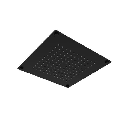 Black square ceiling shower head with dot pattern