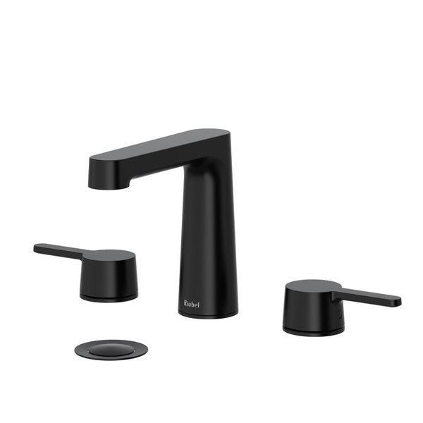 Modern black bathroom faucet with two handles