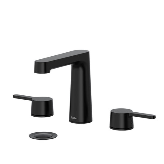 Modern black bathroom faucet with two handles
