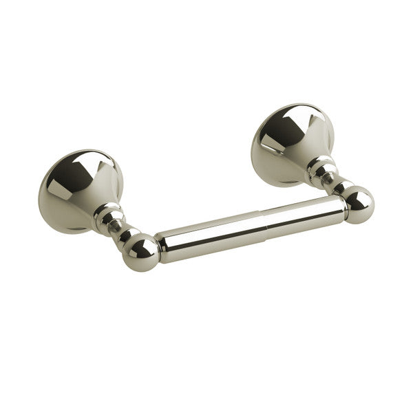 Polished chrome towel bar with rounded ends