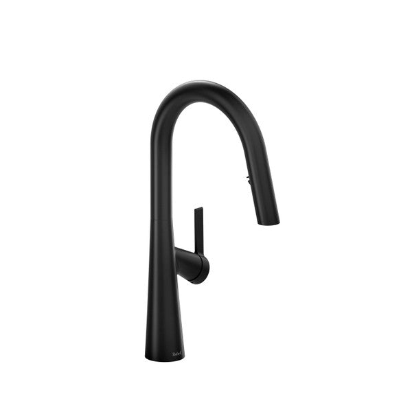 Black modern kitchen faucet