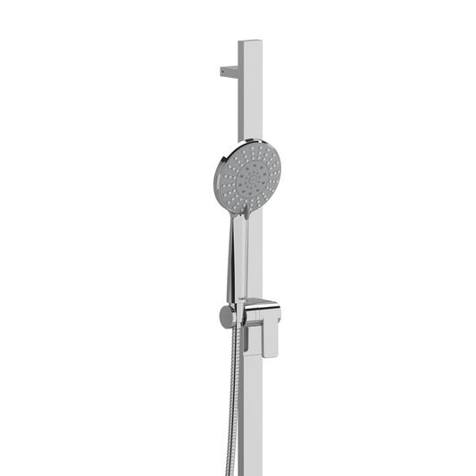 Showerhead with adjustable height and handheld feature