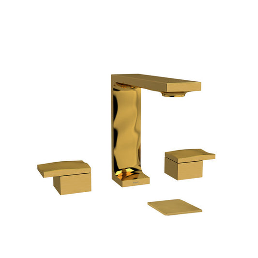 Modern gold faucet set with two handles