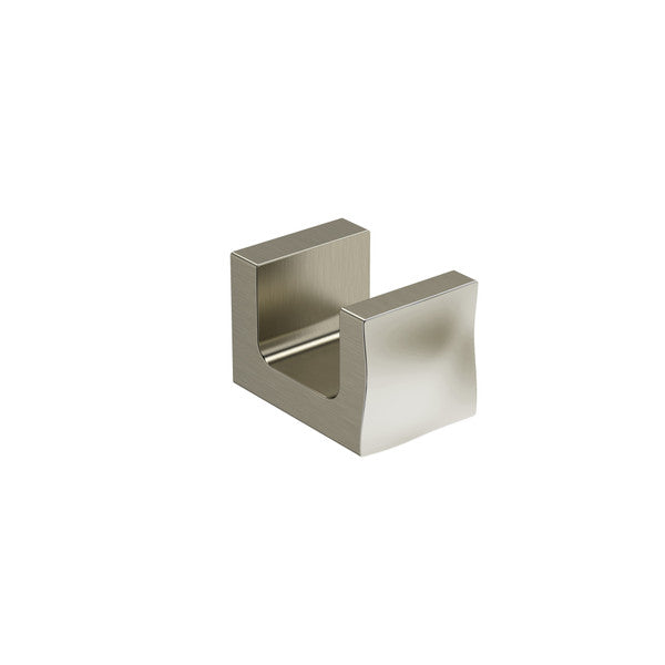 Brushed metal hook with a modern design
